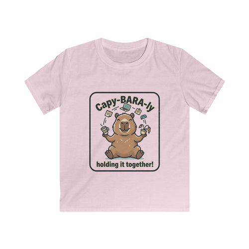 Capybara Juggling Holding It Together kids tee | Cute Animal Kids Shirt