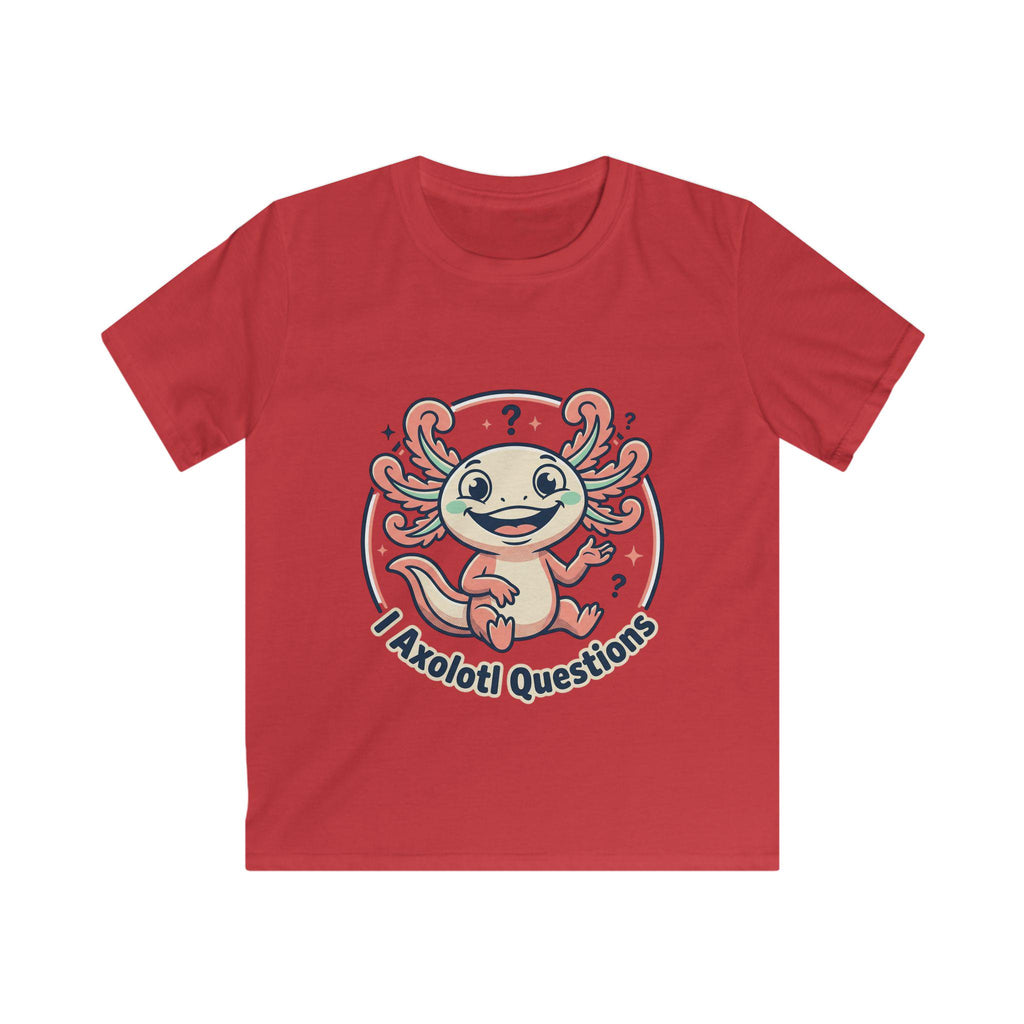 I Axolotl Questions Kids Tee | Cute Axolotl Illustration, Children's Shirt