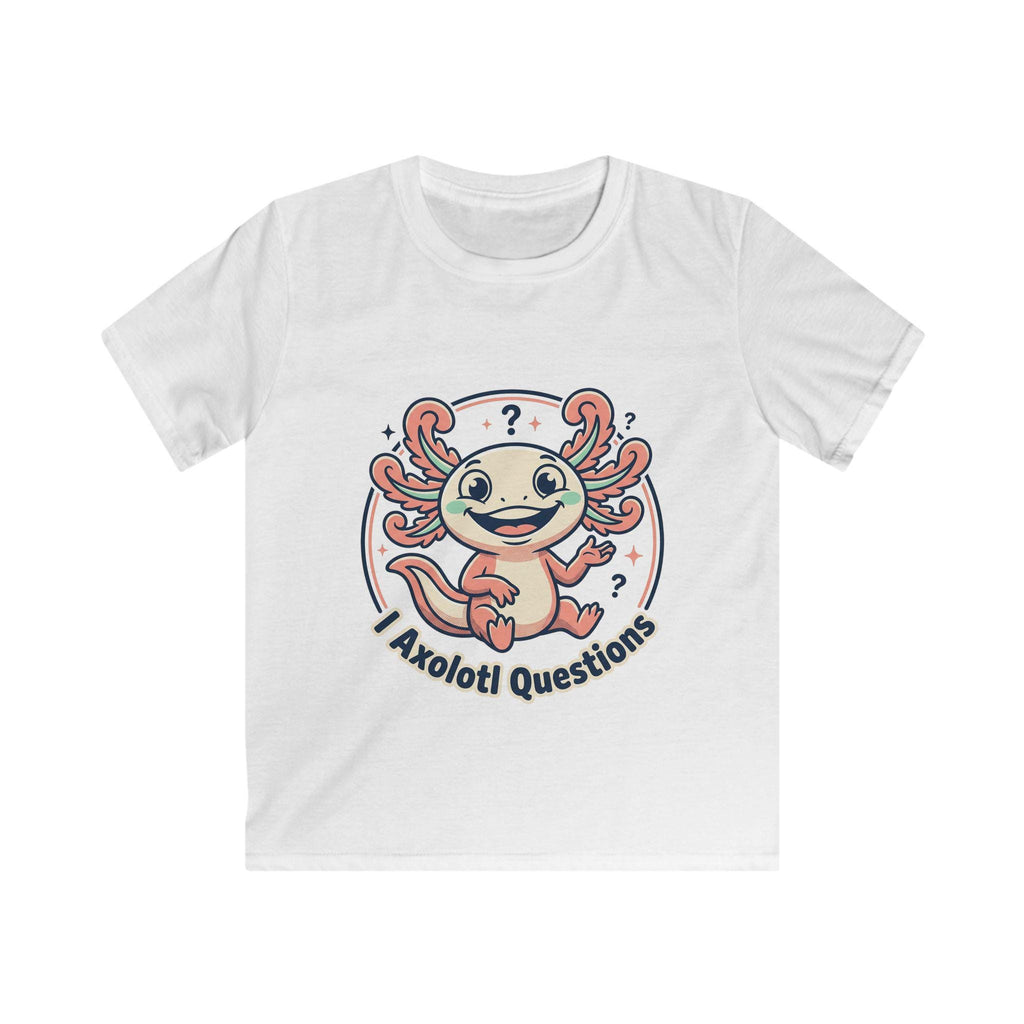 I Axolotl Questions Kids Tee | Cute Axolotl Illustration, Children's Shirt