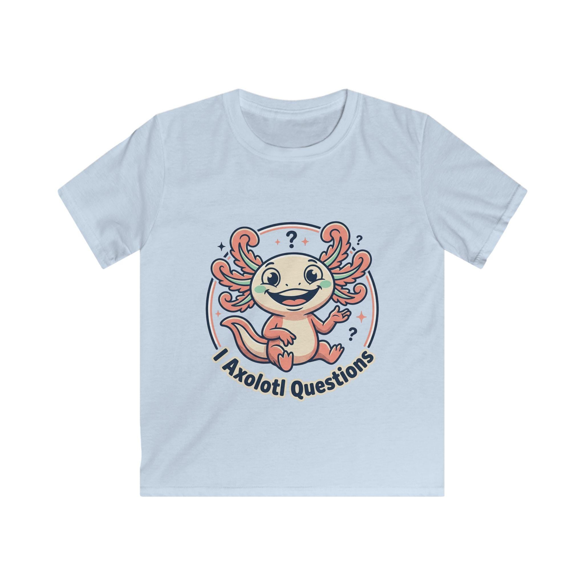 I Axolotl Questions Kids Tee | Cute Axolotl Illustration, Children's Shirt