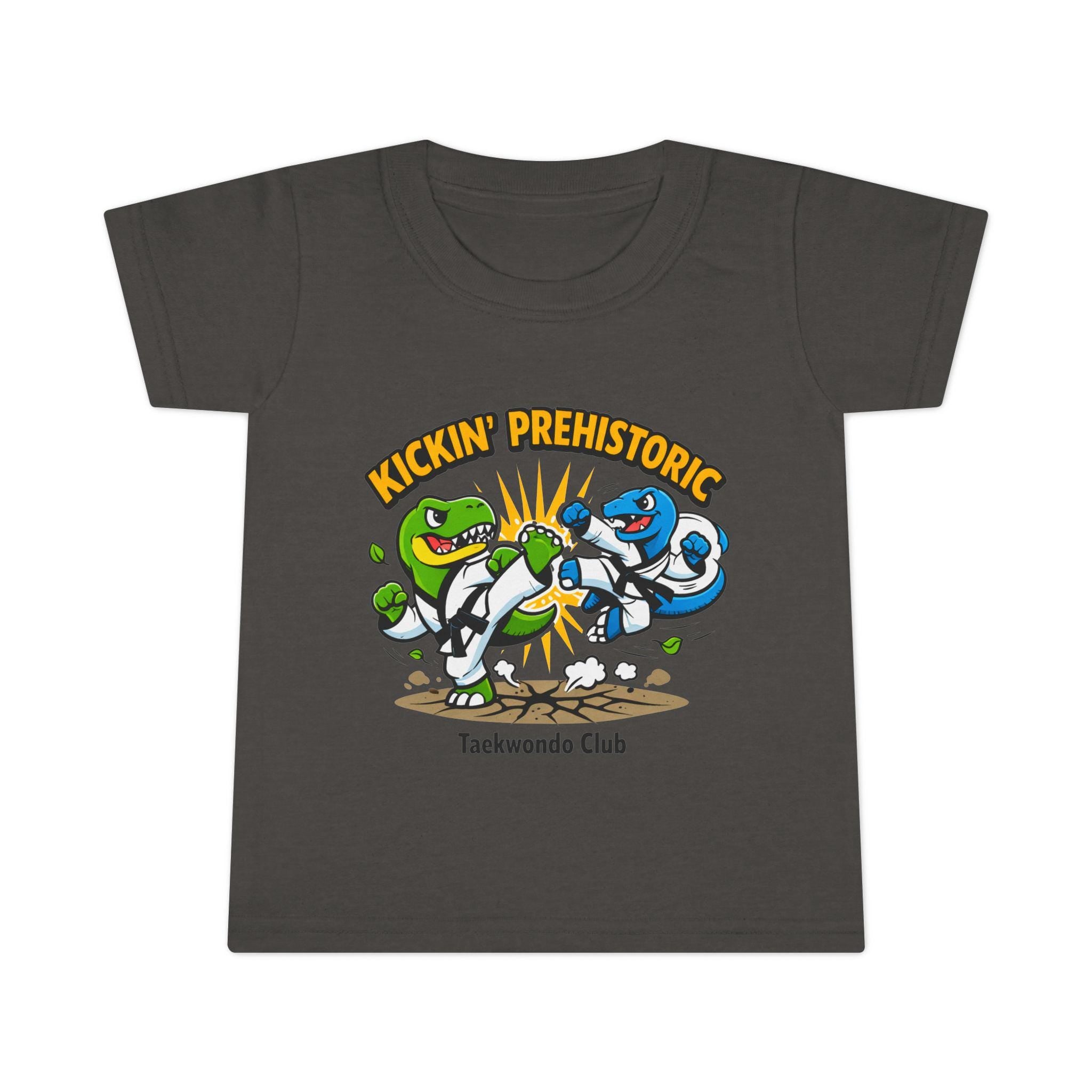 Kickin' Prehistoric Dino Karate Toddler T-shirt | Kids Martial Arts Tee