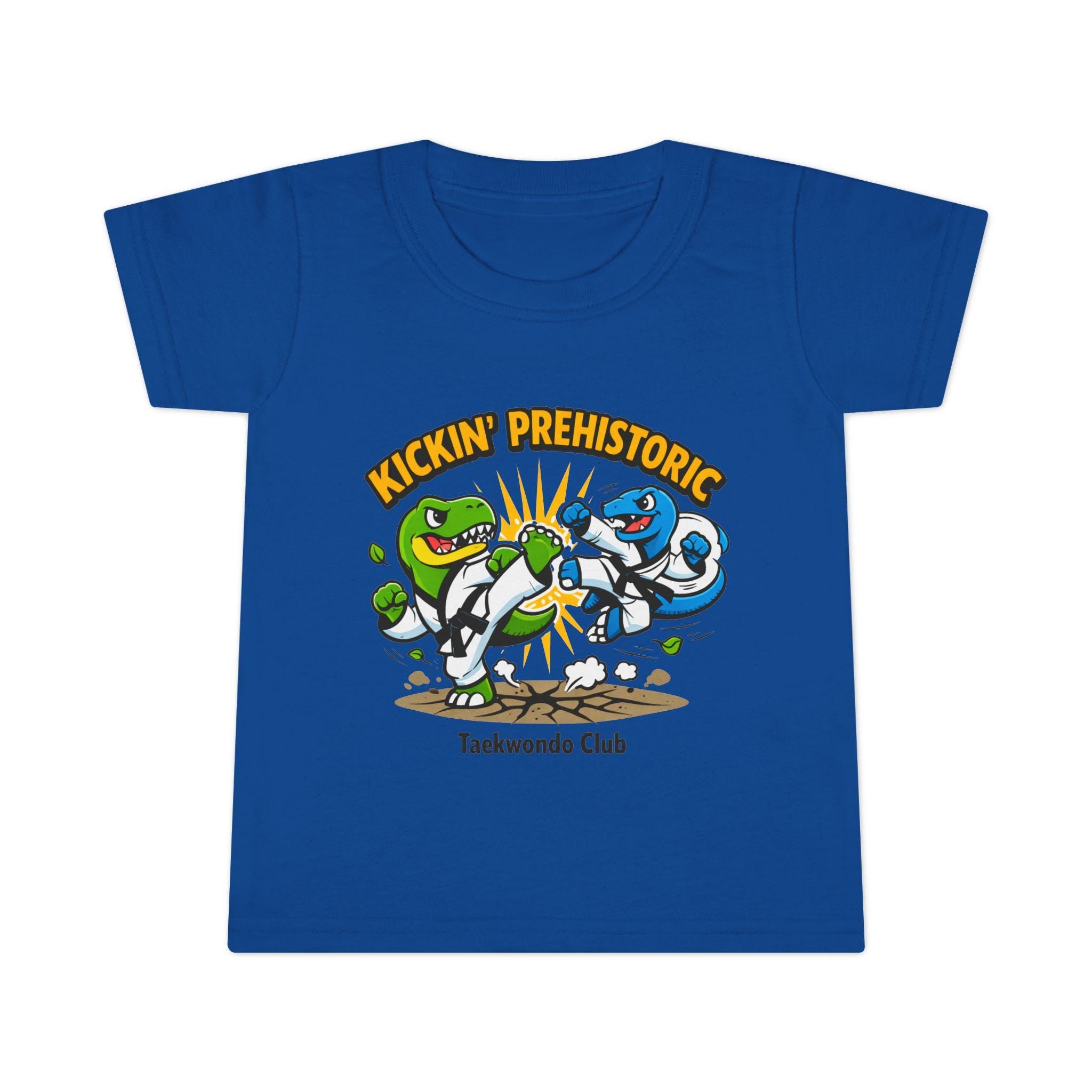 Kickin' Prehistoric Dino Karate Toddler T-shirt | Kids Martial Arts Tee