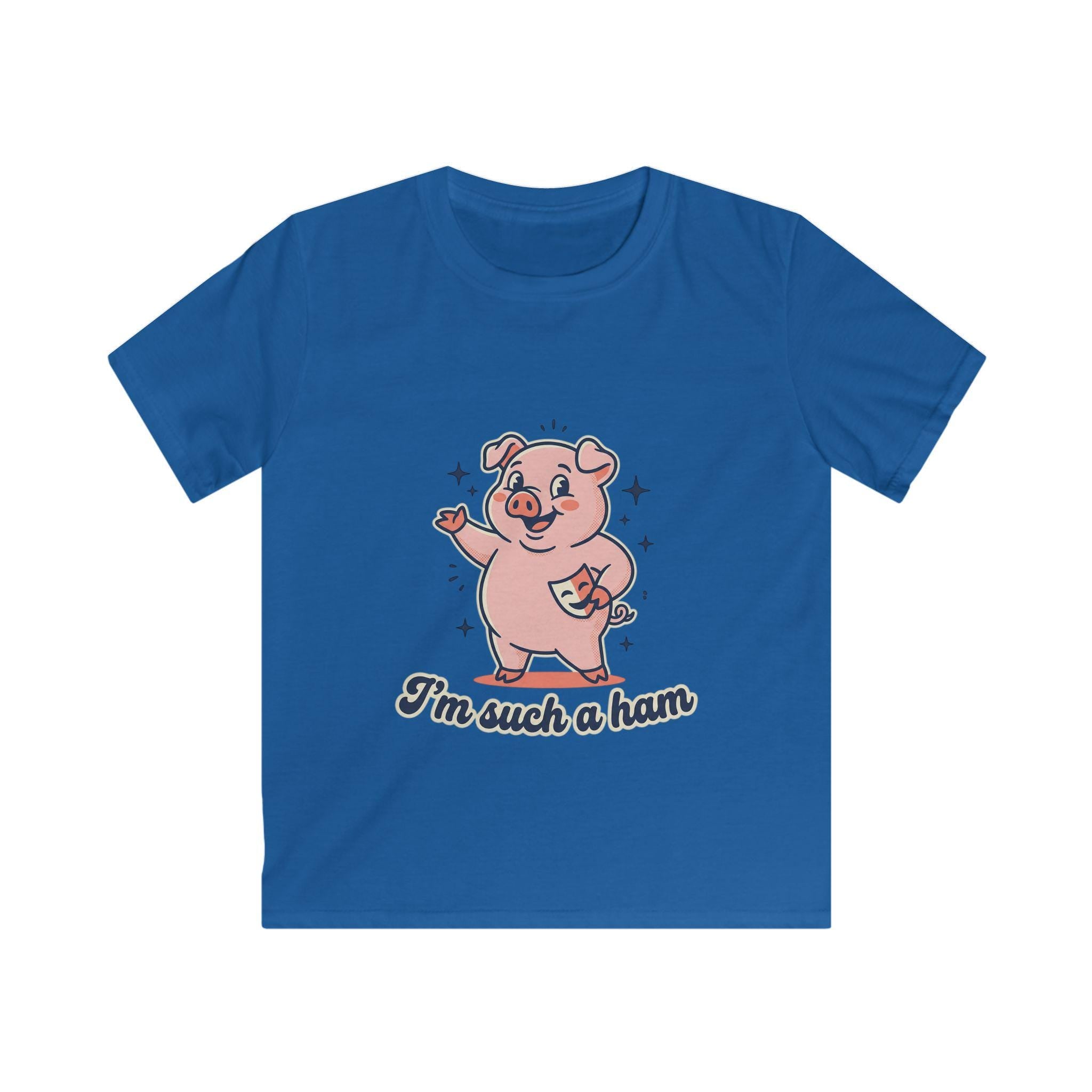 Pink Cartoon Pig "I'm Such a Ham" Kids Tee | Cute Animal Shirt