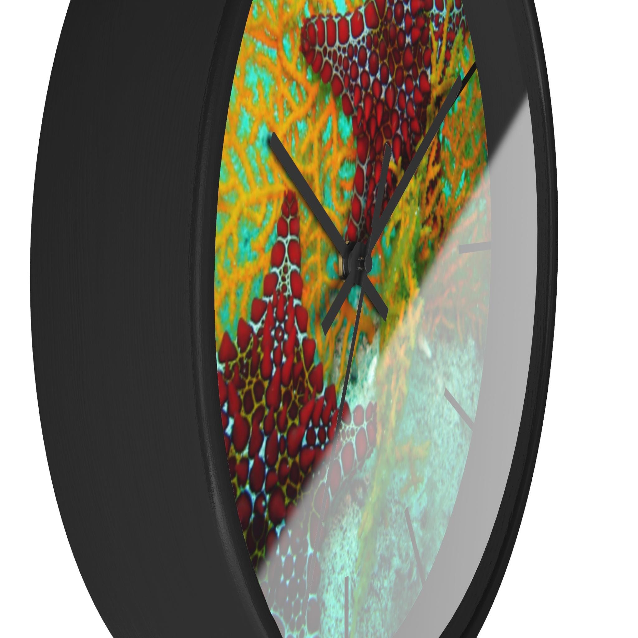 Red Starfish Coral Wall Clock | Ocean Seascape Beach Decor