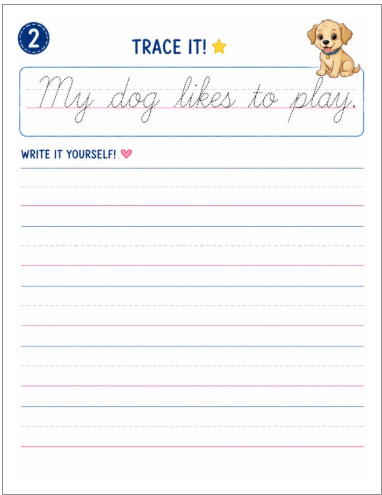 50 Cursive Sentence Workbook