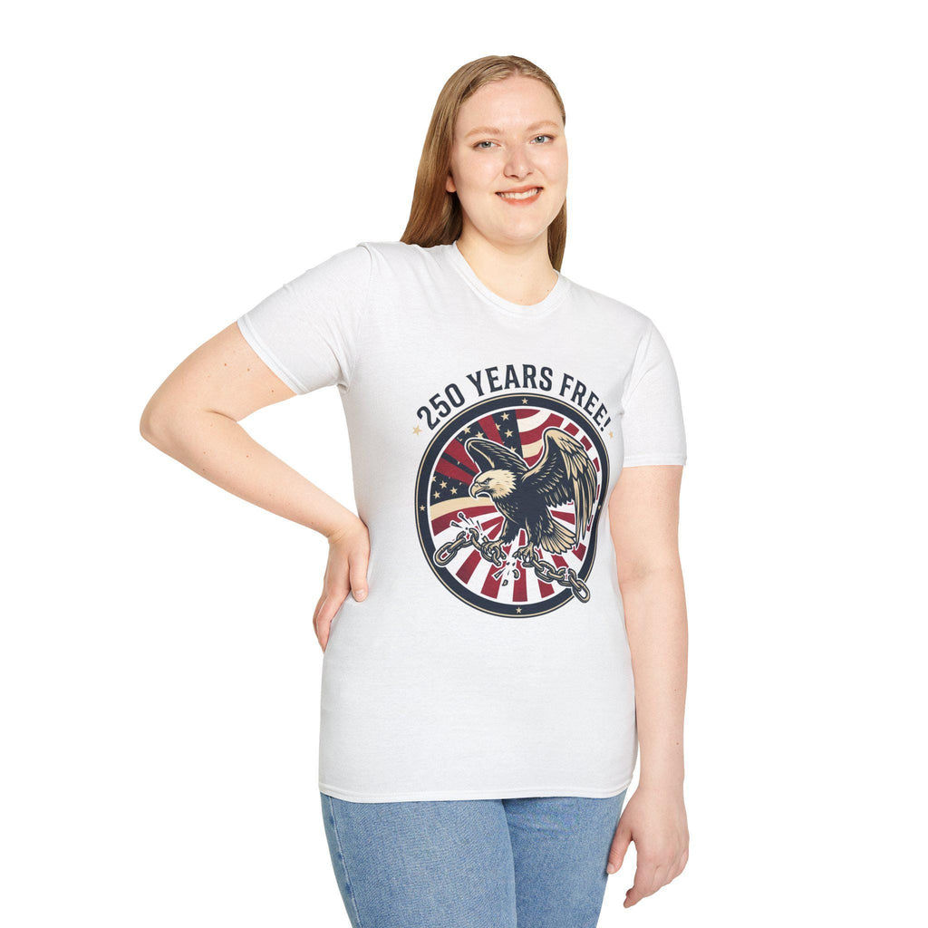 250 Years Free Eagle T-Shirt | American Flag Patriotic Vintage