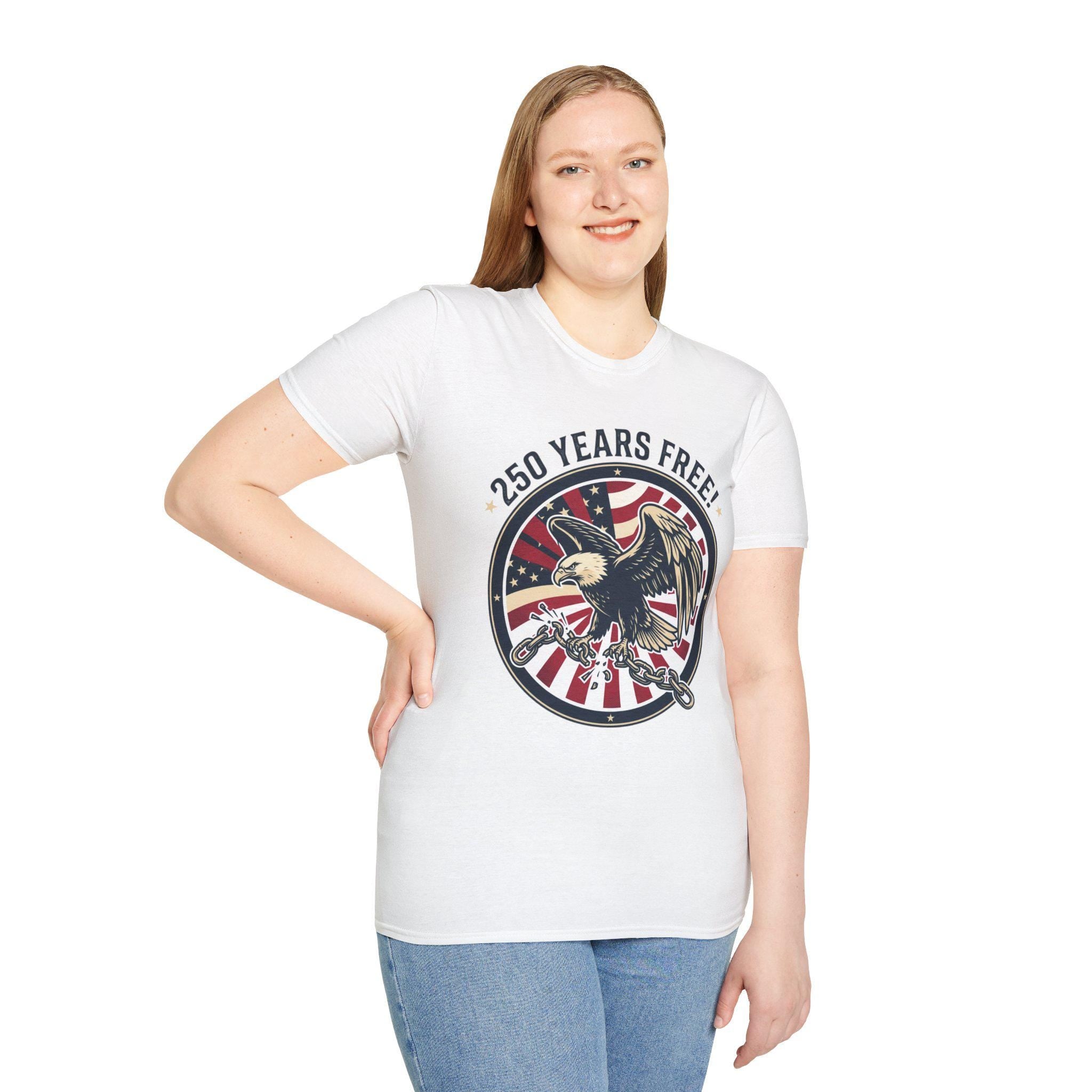 250 Years Free Eagle T-Shirt | American Flag Patriotic Vintage