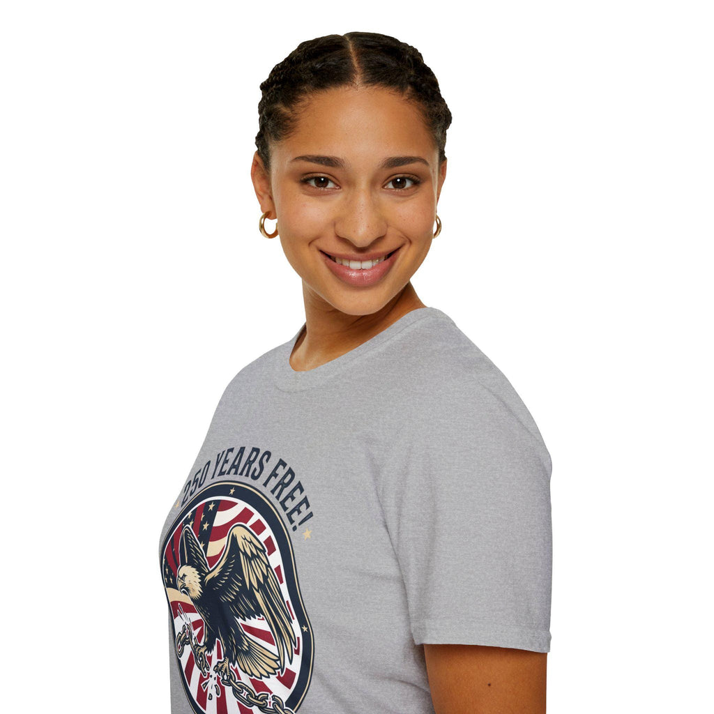 250 Years Free Eagle T-Shirt | American Flag Patriotic Vintage