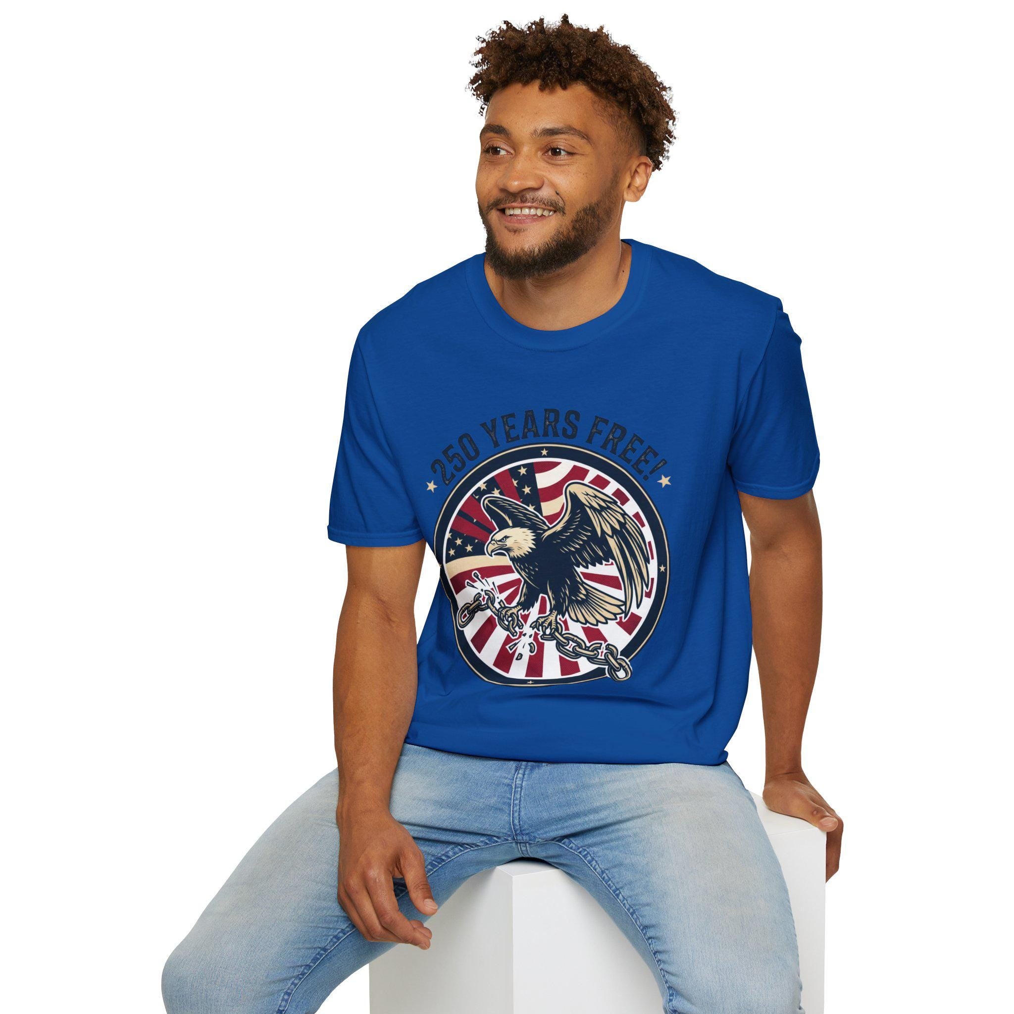250 Years Free Eagle T-Shirt | American Flag Patriotic Vintage