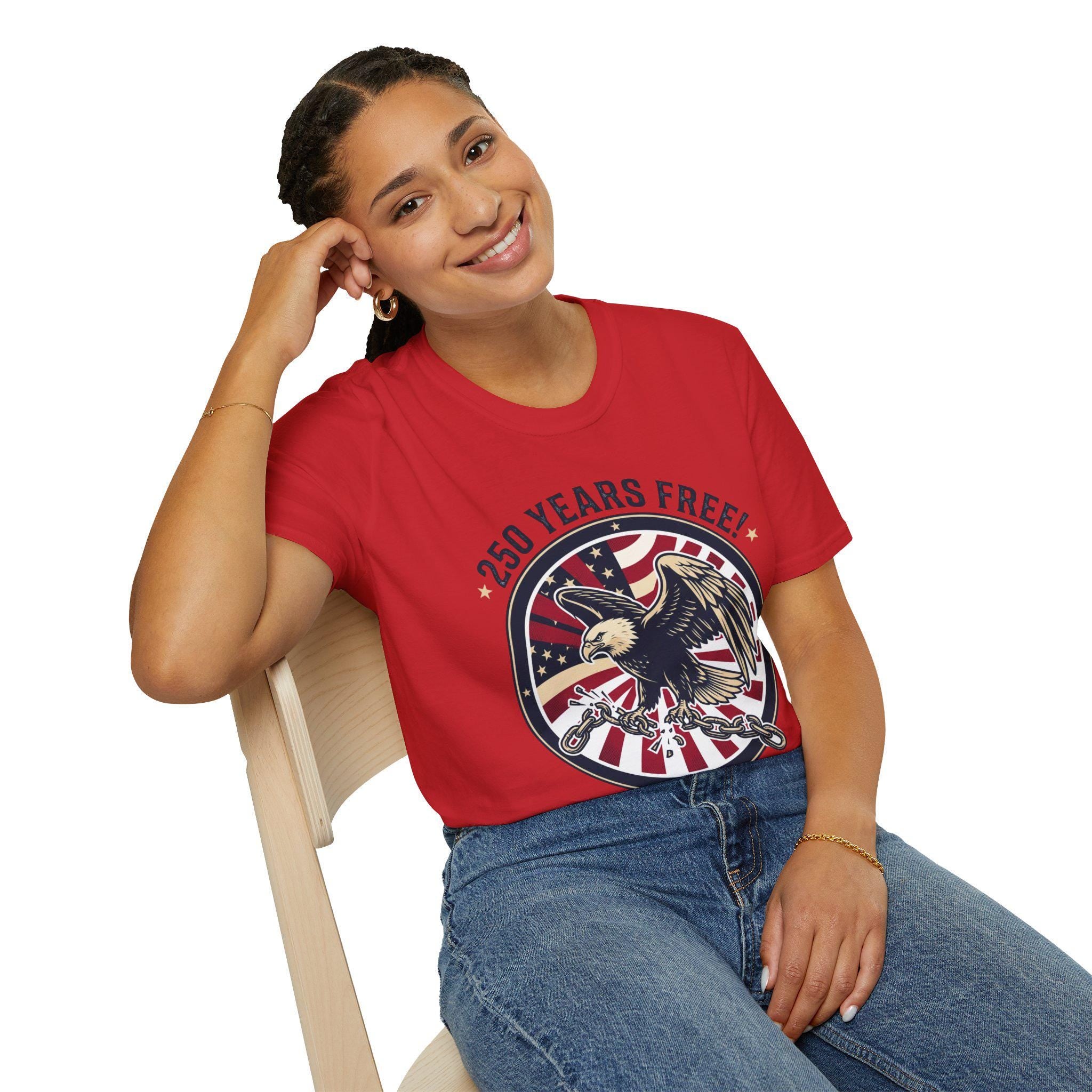 250 Years Free Eagle T-Shirt | American Flag Patriotic Vintage
