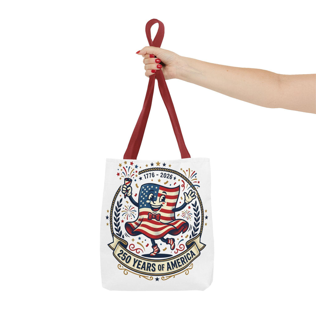 250 Years of America retro flag character Tote Bag | 1776-2026 Independence