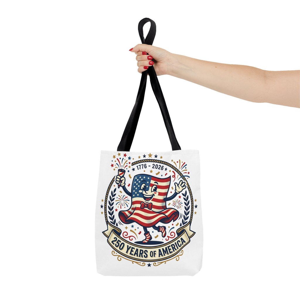 250 Years of America retro flag character Tote Bag | 1776-2026 Independence