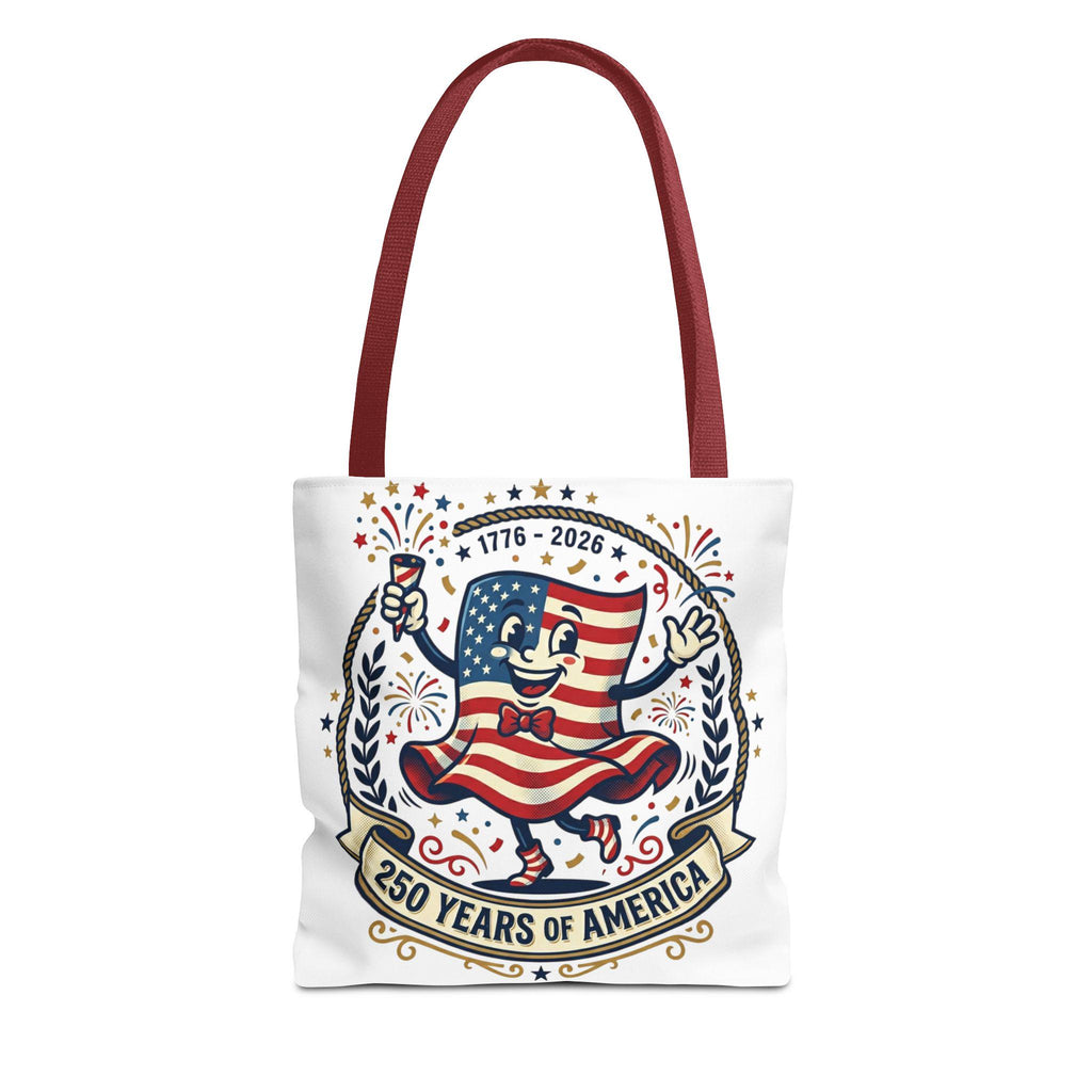 250 Years of America retro flag character Tote Bag | 1776-2026 Independence