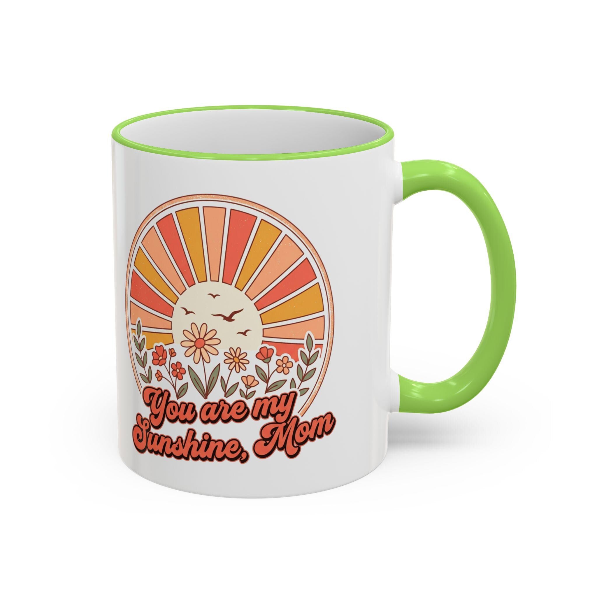 You Are My Sunshine Mug | Accent Rim & Handle Ceramic Mug (11oz, 15oz)