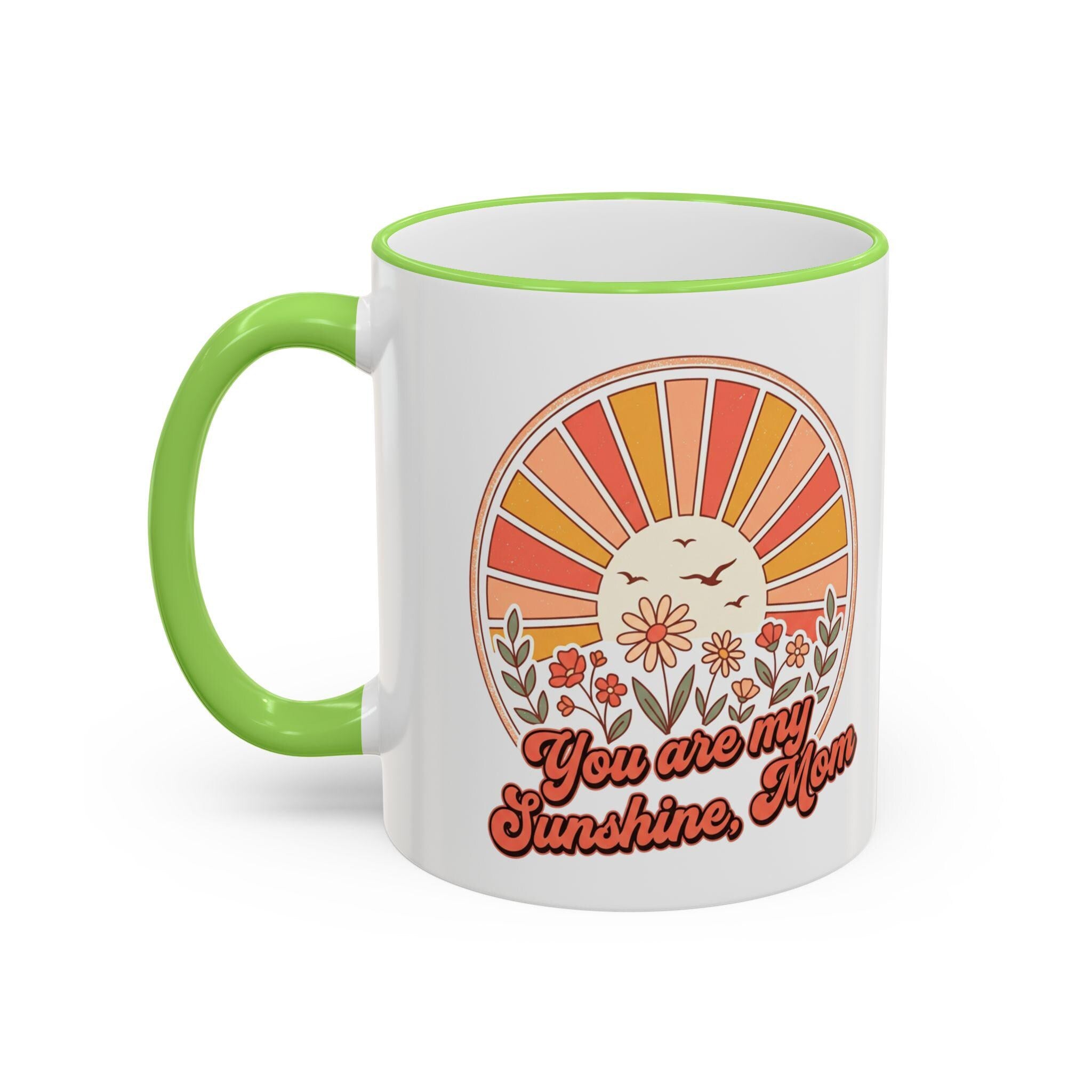 You Are My Sunshine Mug | Accent Rim & Handle Ceramic Mug (11oz, 15oz)