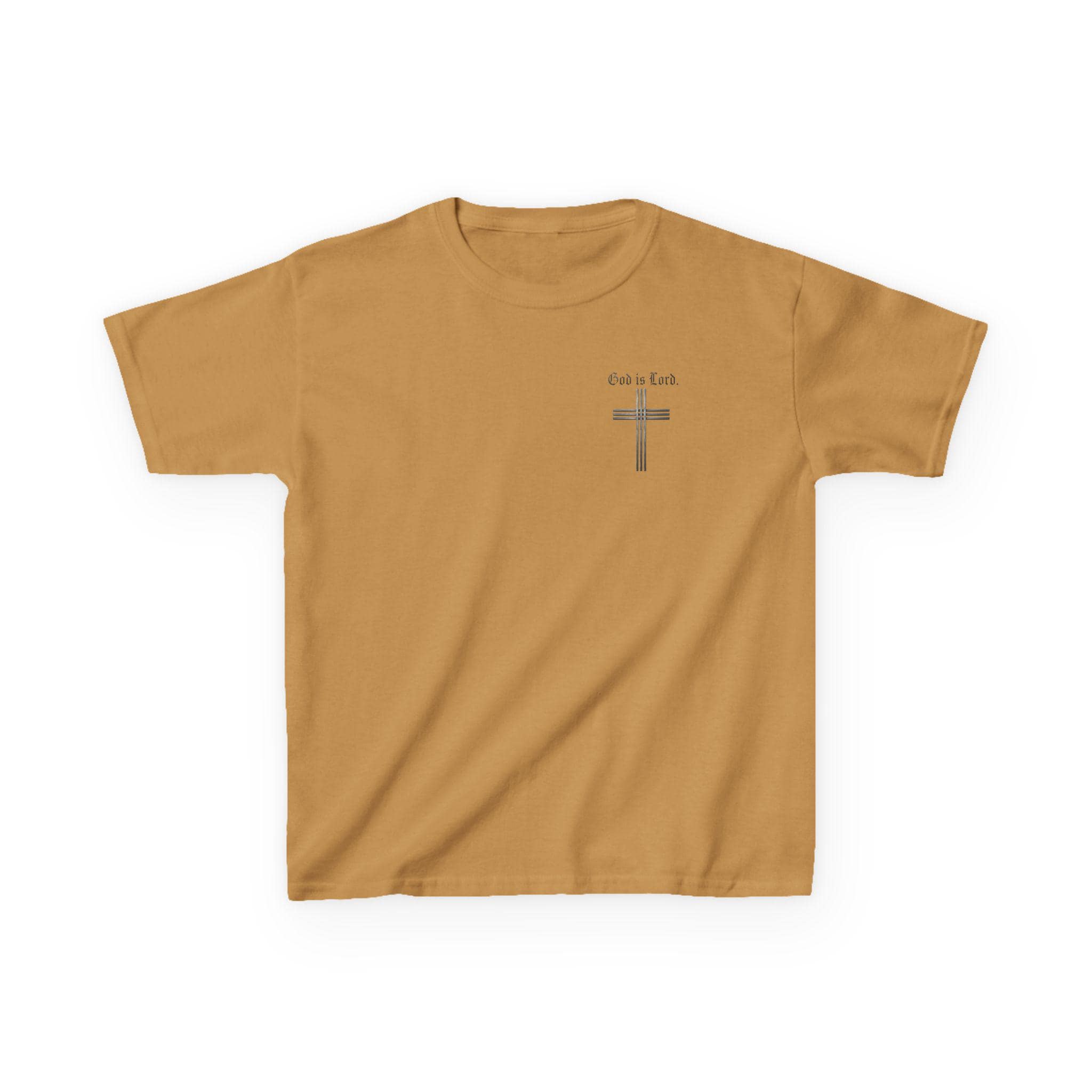 God Is Lord cross Kids Tee | Christian faith shirt, religious youth top, Christian Youth Gift