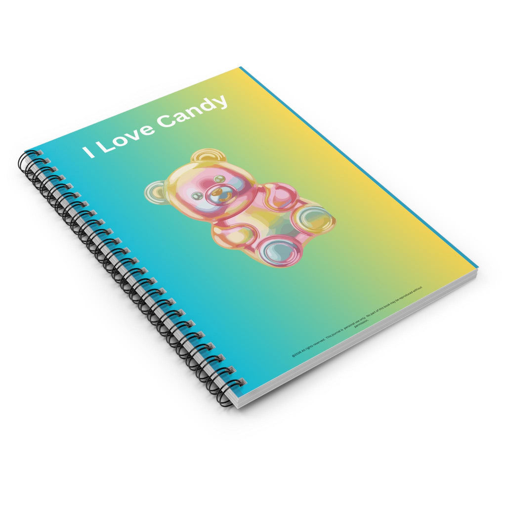 I Love Candy gummy bear design Spiral Notebook