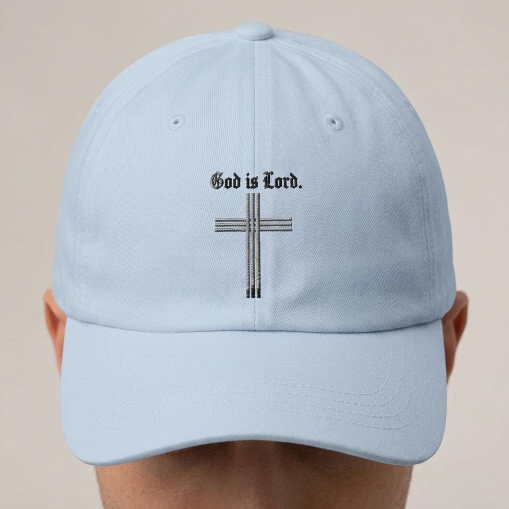 God Is Lord cross embroidery Dad Cap | Christian baseball hat, Christian Gift, Faith Hat