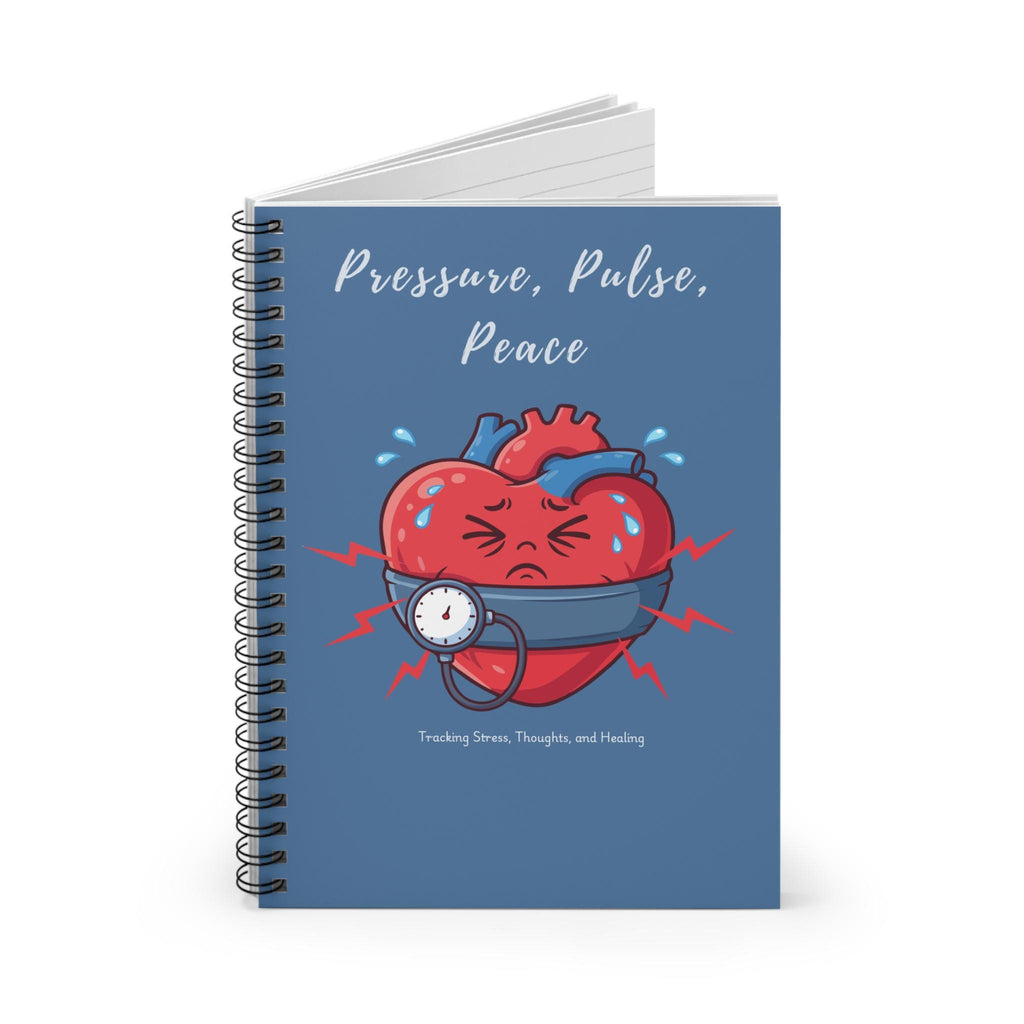 Pressure Pulse Peace heart illustration Spiral Notebook | Ruled Journal