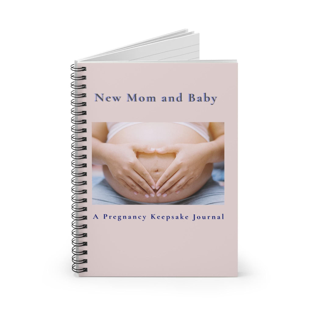 New Mom and Baby Pregnancy Keepsake Journal Spiral Notebook