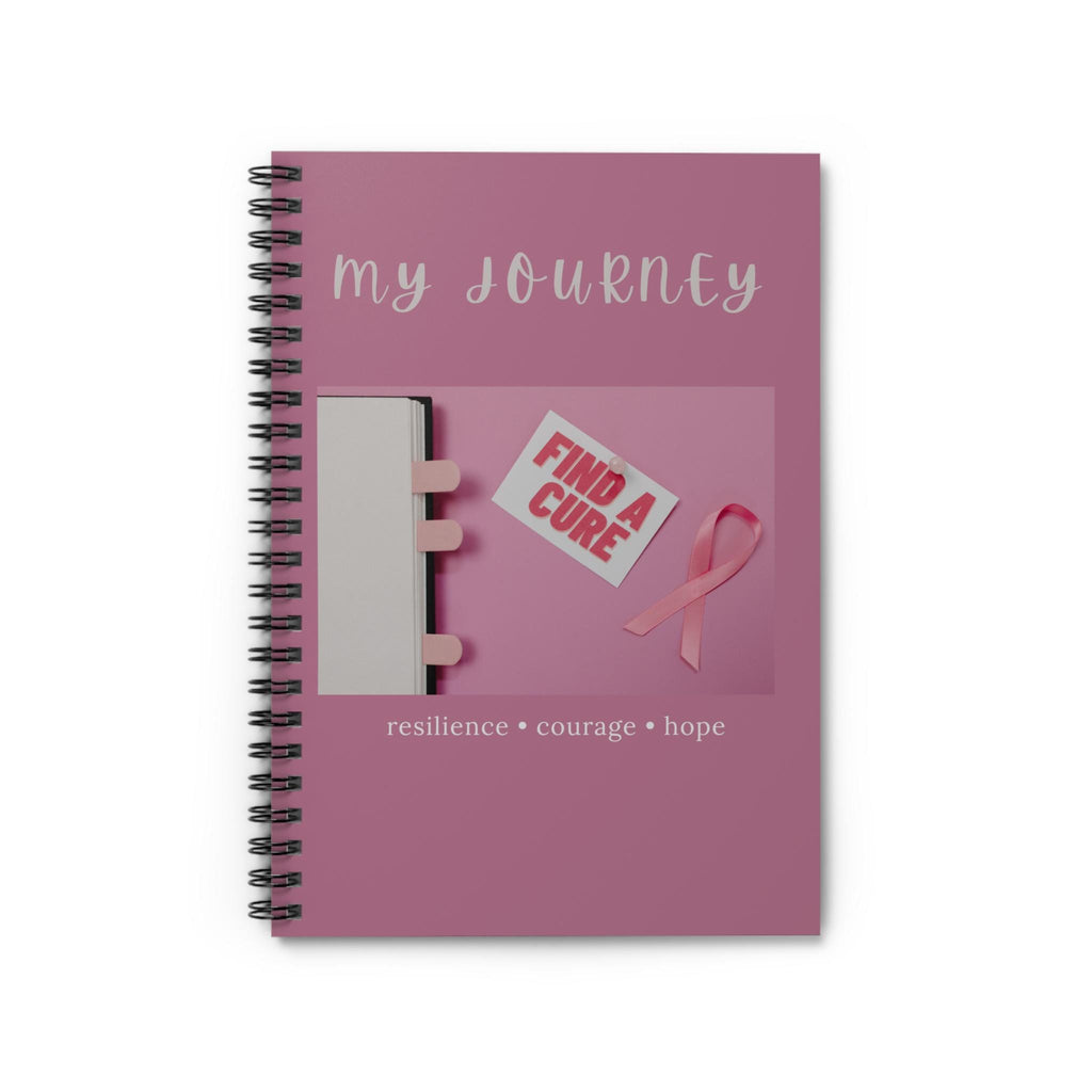 Breast Cancer Awareness My Journey Spiral Notebook | Ruled Journal