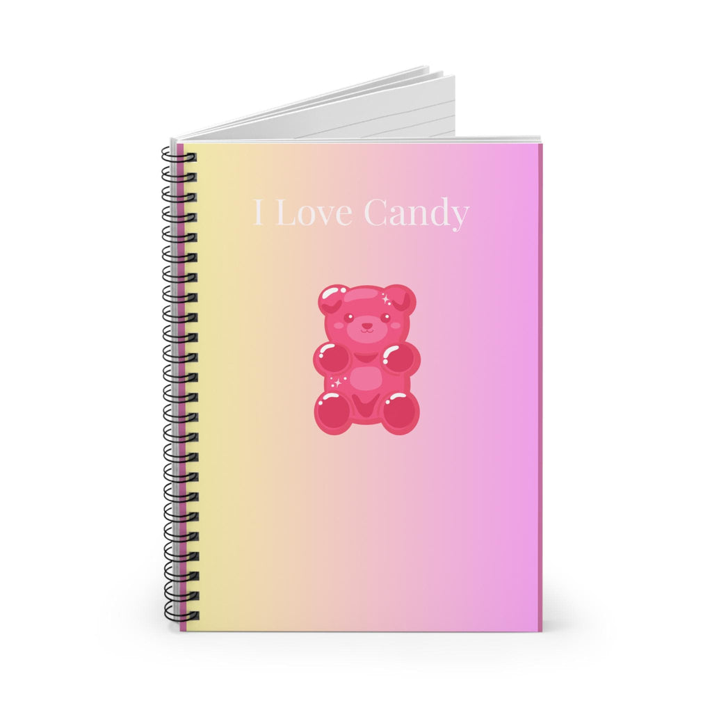 I Love Candy Gummy Bear Spiral Notebook | Ruled Journal