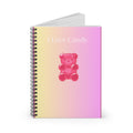 I Love Candy Gummy Bear Spiral Notebook | Ruled Journal