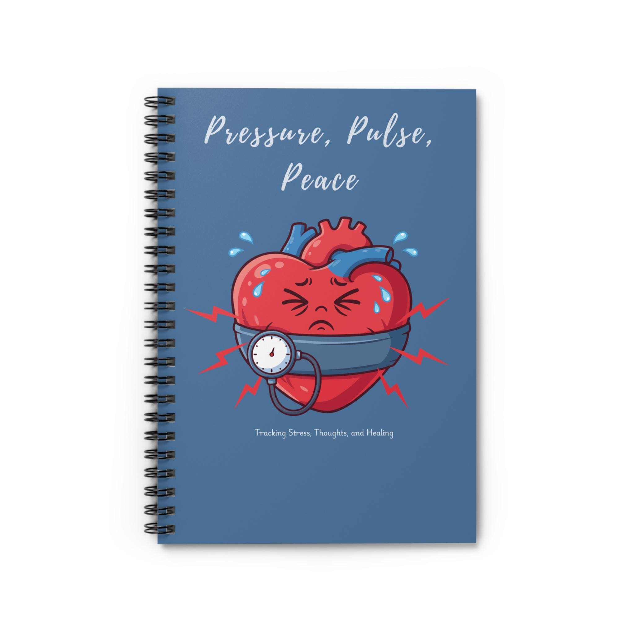 Pressure Pulse Peace heart illustration Spiral Notebook | Ruled Journal
