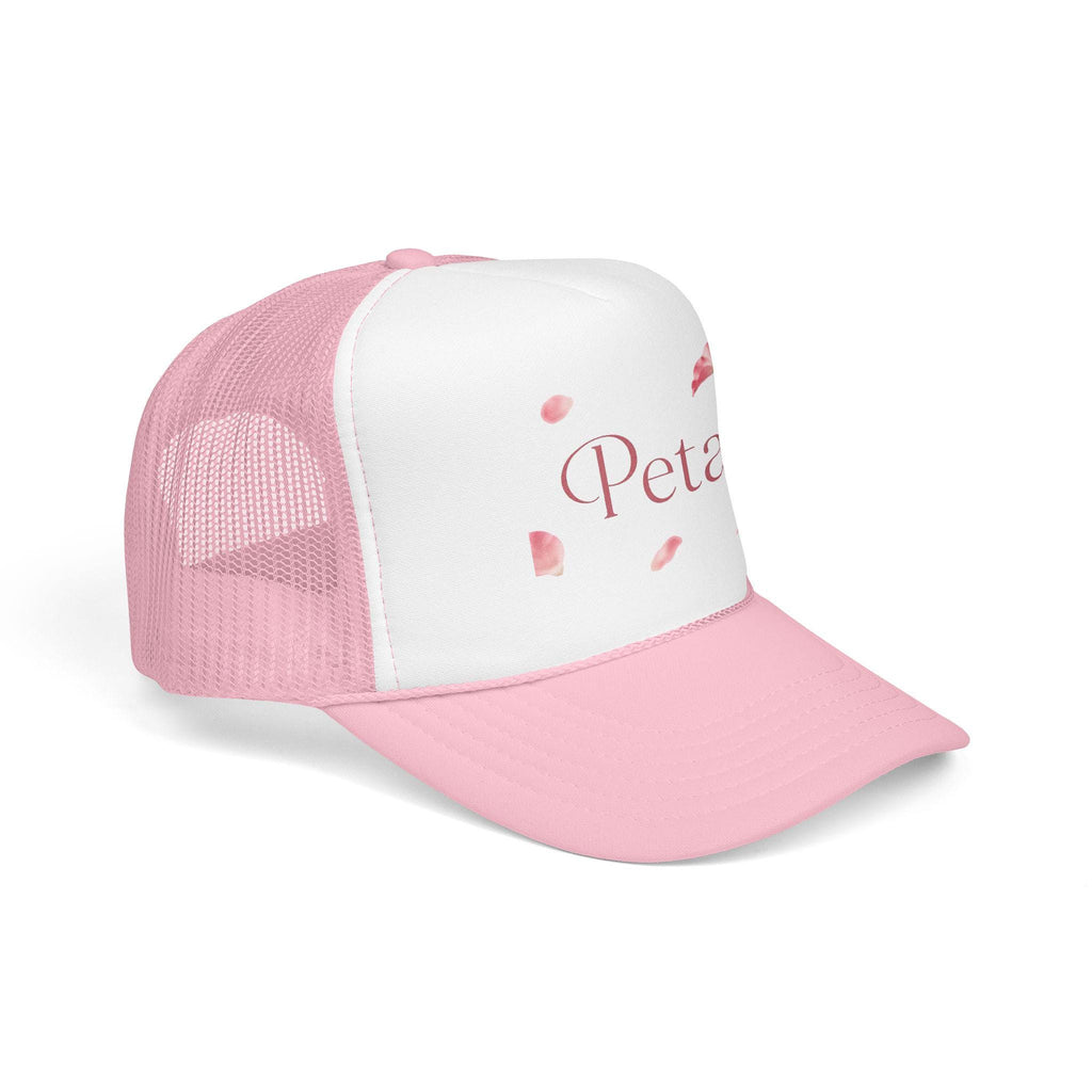Petal | Hat, pink floral petals trucker cap, Petal Gift, Floral Hat