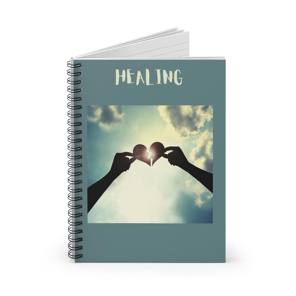 Healing photo heart hands Spiral Notebook | Ruled journal