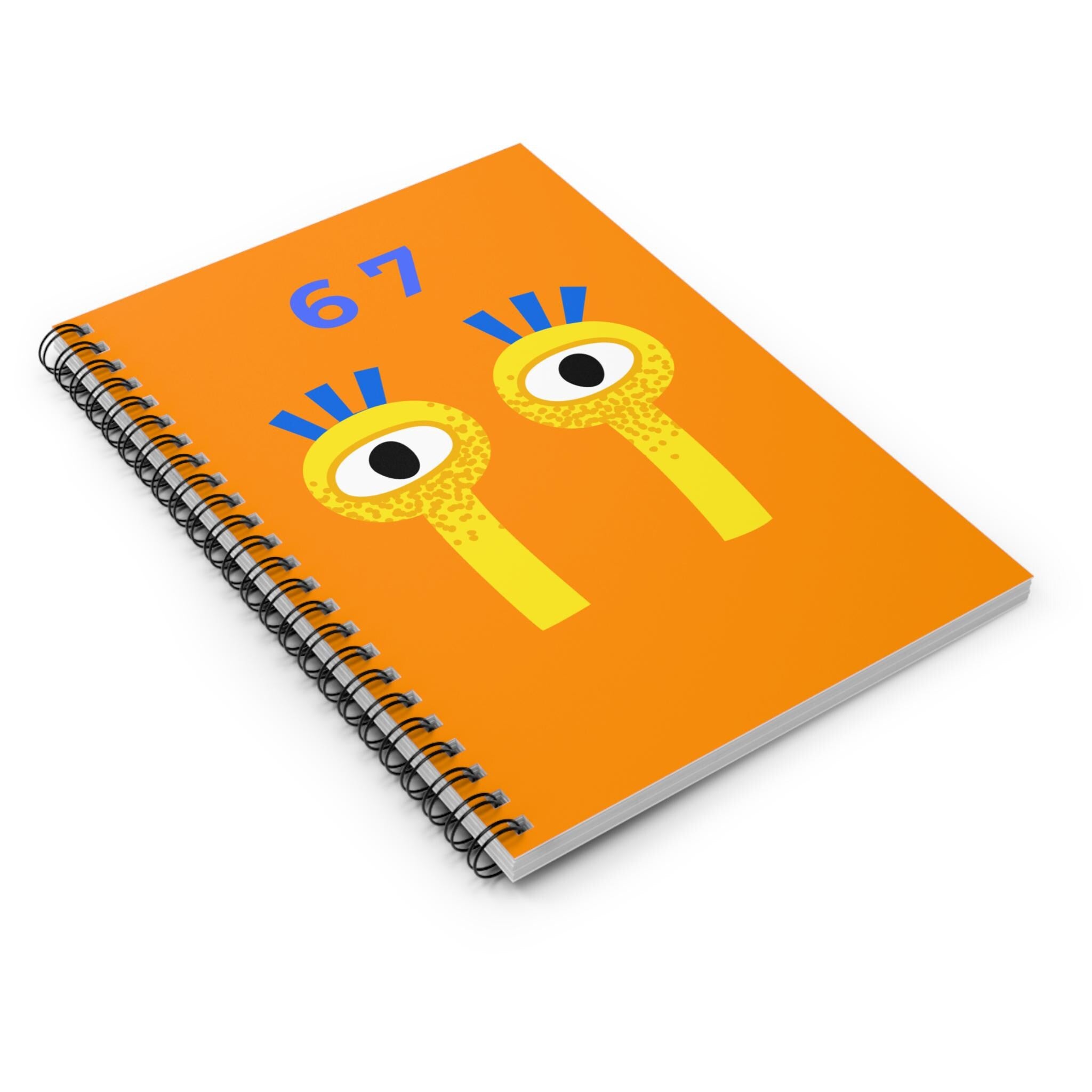 Playful Eyeball Characters Spiral Notebook | Number 67 cover