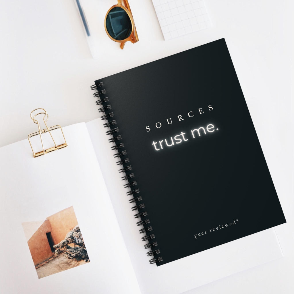 SOURCES trust me. Notebook | Spiral Ruled Notebook