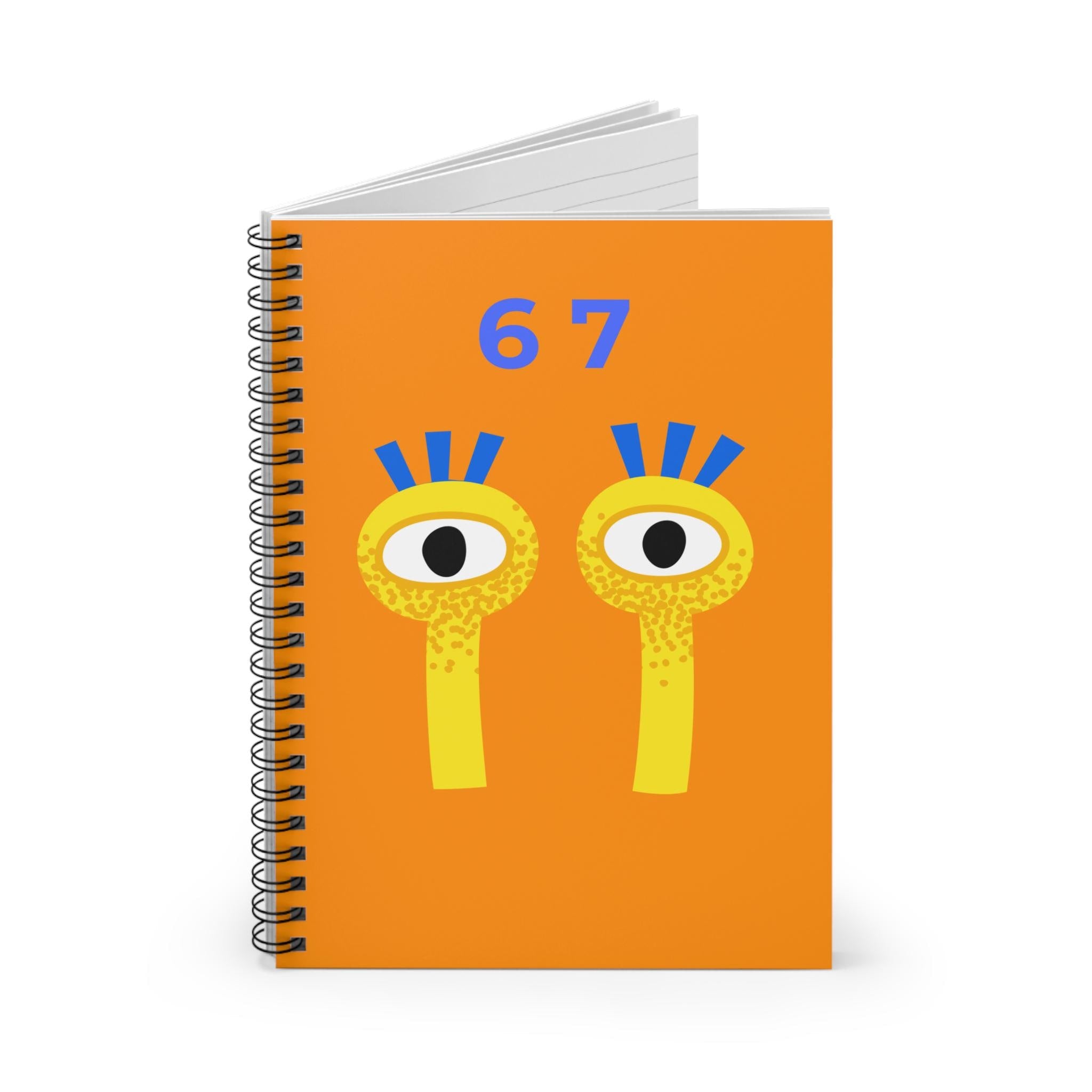 Playful Eyeball Characters Spiral Notebook | Number 67 cover
