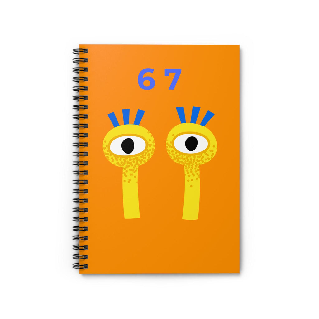 Playful Eyeball Characters Spiral Notebook | Number 67 cover