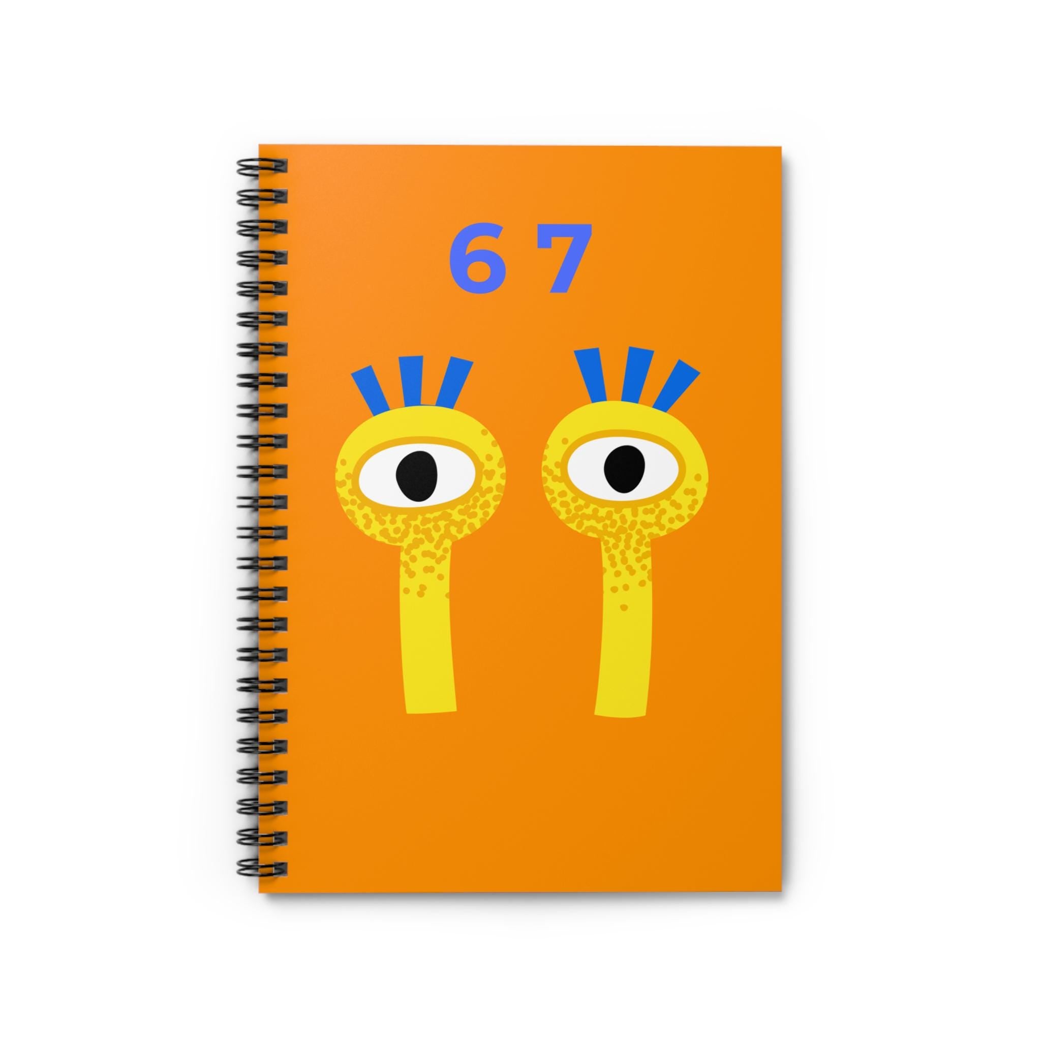 Playful Eyeball Characters Spiral Notebook | Number 67 cover