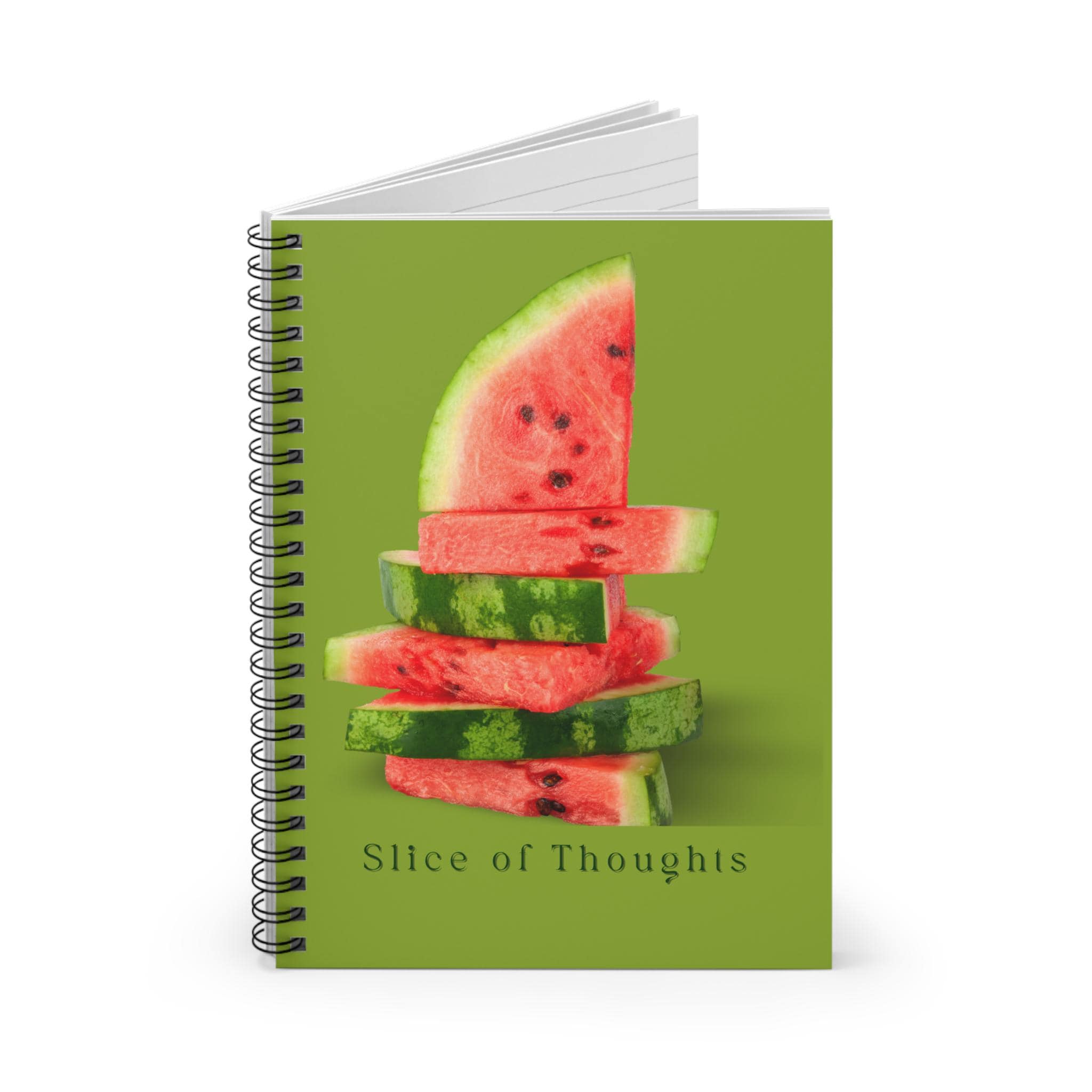 Watermelon Slice Spiral Notebook | Ruled Pages, Pocket