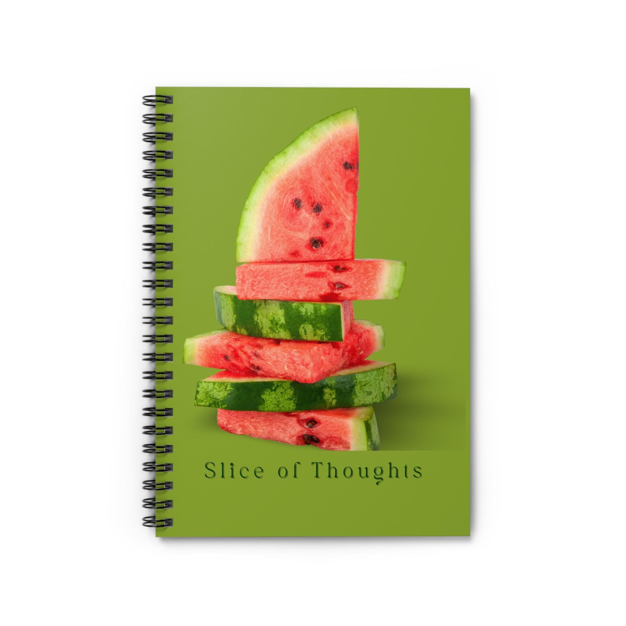 Watermelon Slice Spiral Notebook | Ruled Pages, Pocket