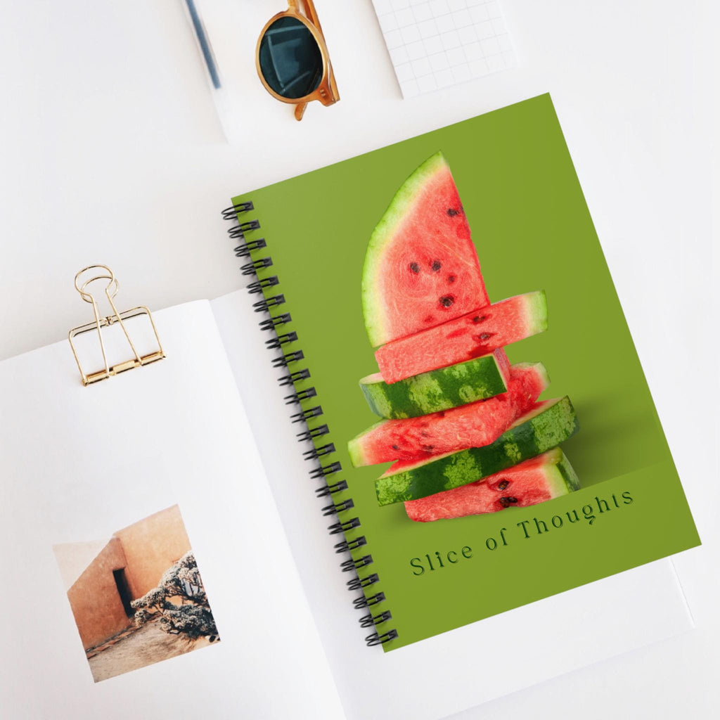 Watermelon Slice Spiral Notebook | Ruled Pages, Pocket