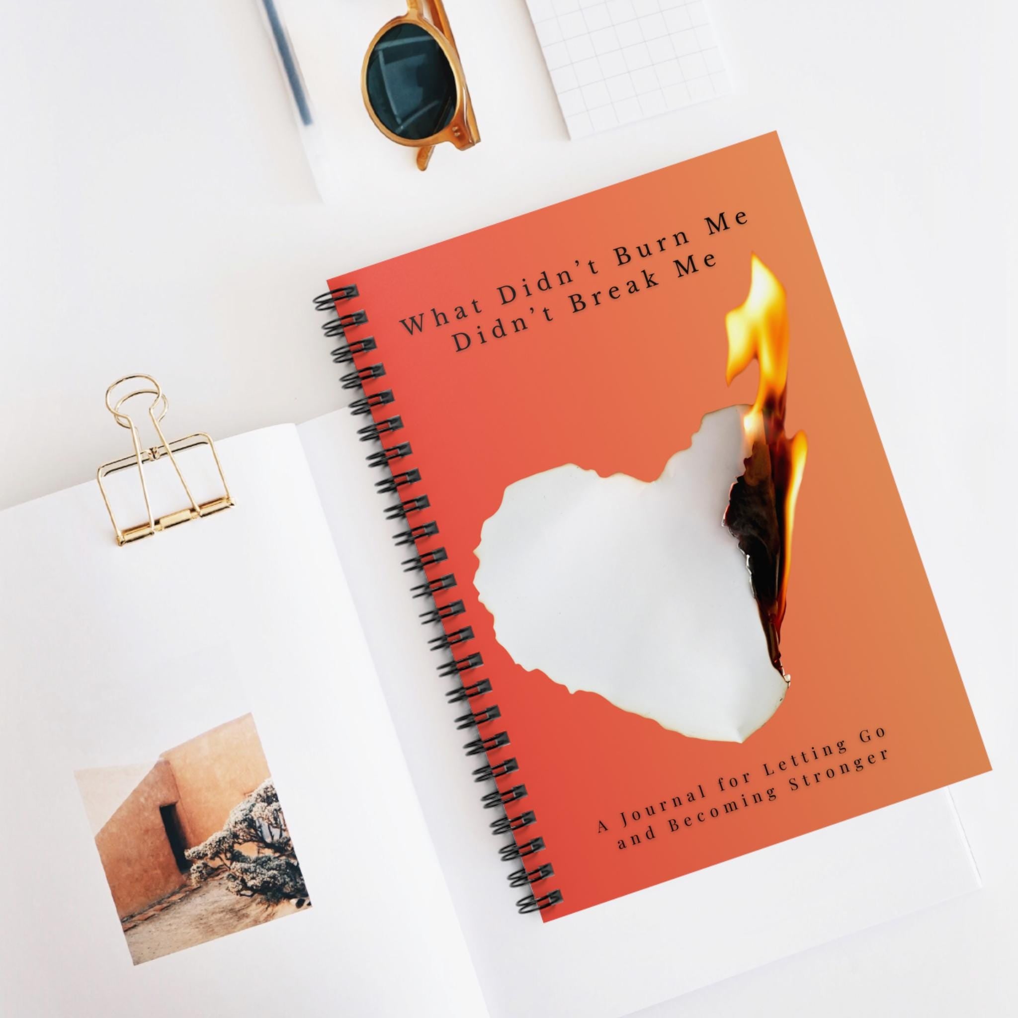 Resilience Spiral Notebook: Heart Flame Journal (6x8")