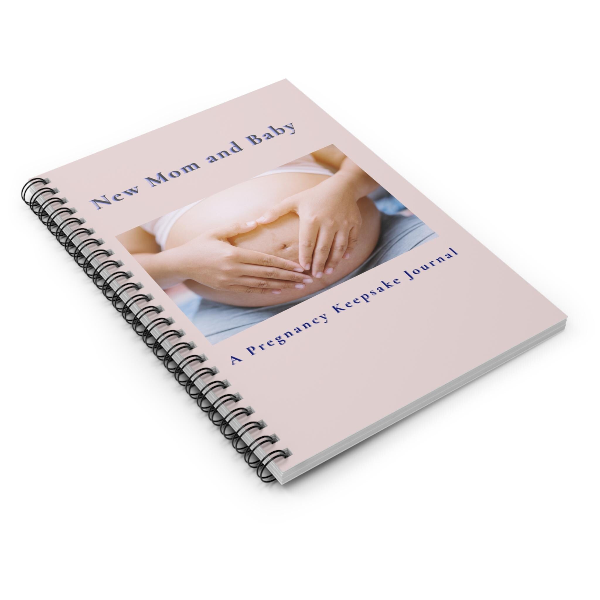 Copy of New Mom and Baby Pregnancy Keepsake Journal Spiral Notebook