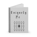 Uniquely Me Spiral Notebook, Self-Love Journal, Motivational Ruled Pages