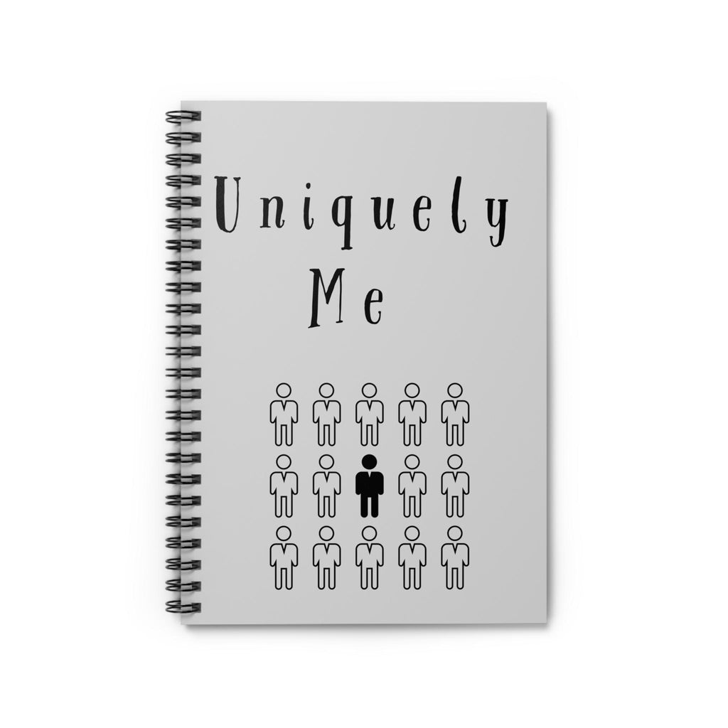 Uniquely Me Spiral Notebook, Self-Love Journal, Motivational Ruled Pages