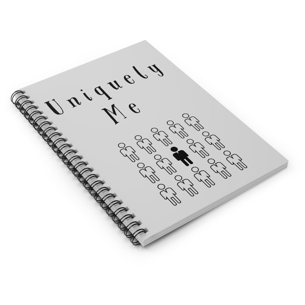 Uniquely Me Spiral Notebook, Self-Love Journal, Motivational Ruled Pages