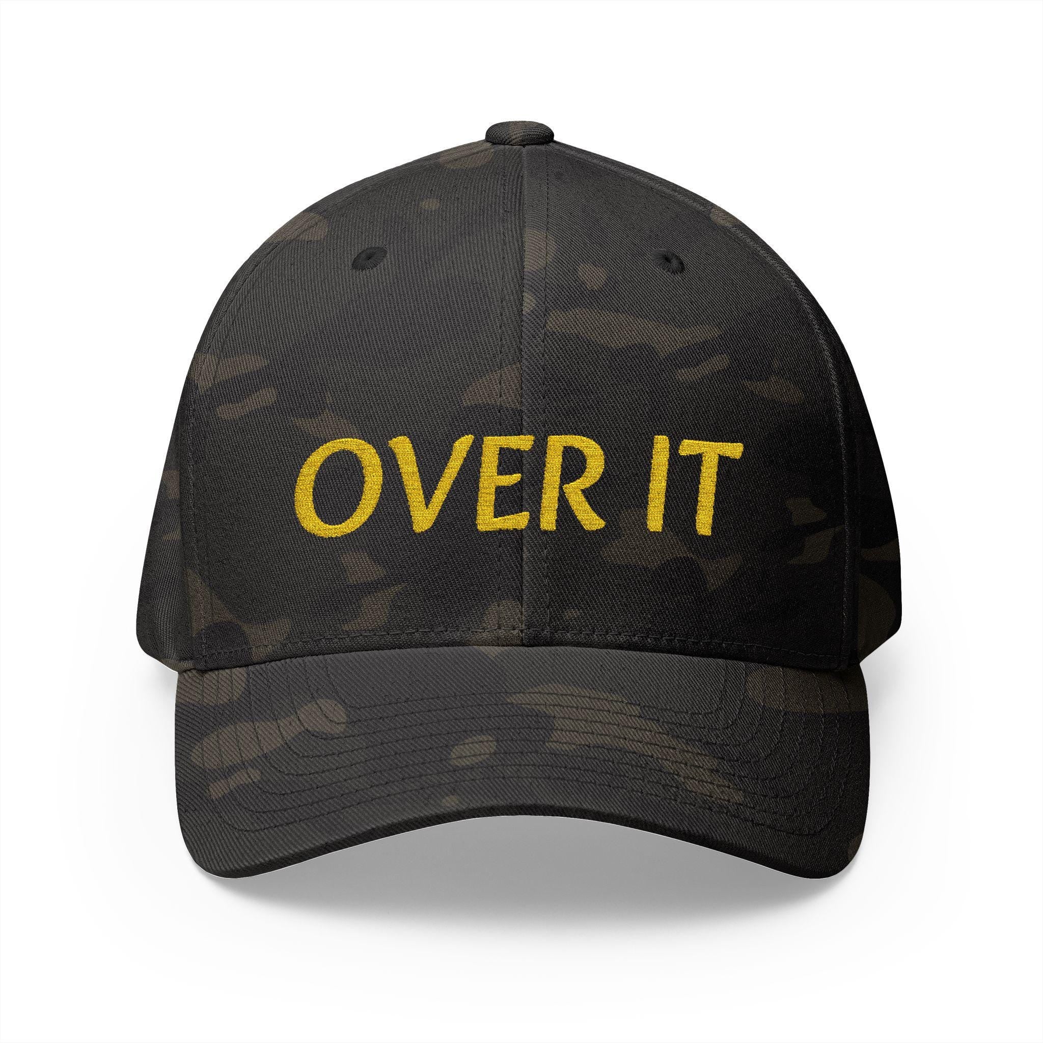 Over It – Embroidered Camo Baseball Cap, Sarcastic Slogan Dad Hat