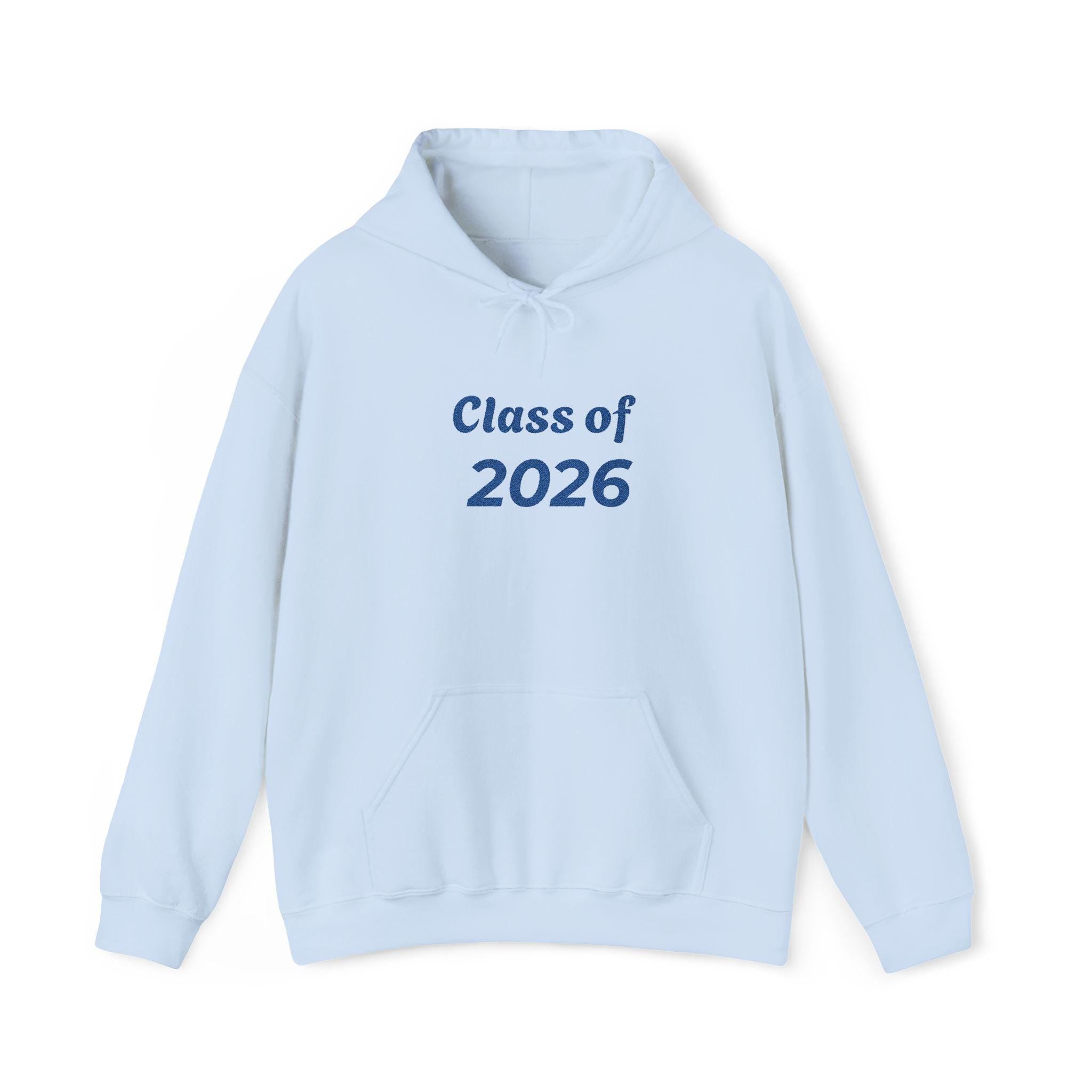 Class of 2026 Hoodie | Graduation Class Sweatshirt, Blue Script