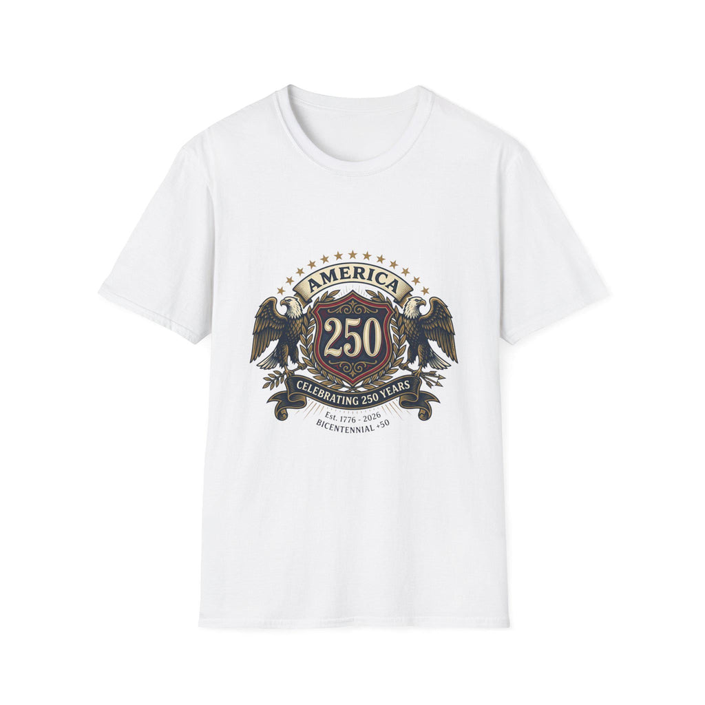 America 250 Crest T-Shirt | Bicentennial Celebration, Eagle Shield Design