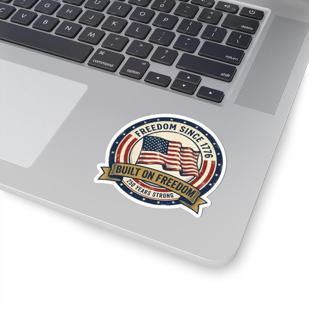 Vintage American Flag Magnet, Freedom Since 1776 Decal, Patriotic Pride Sticker