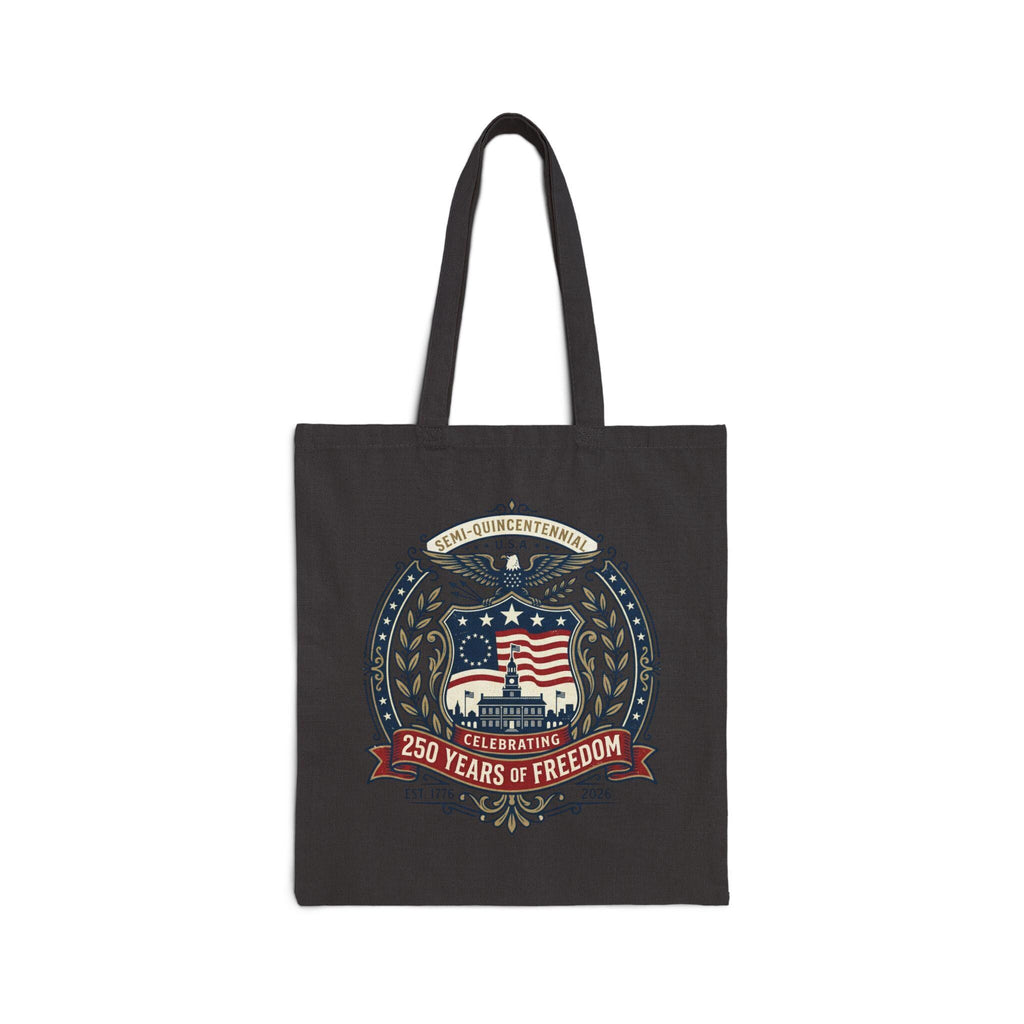 American Flag Centennial Tote Bag, 12oz Cotton Canvas Market Carryall