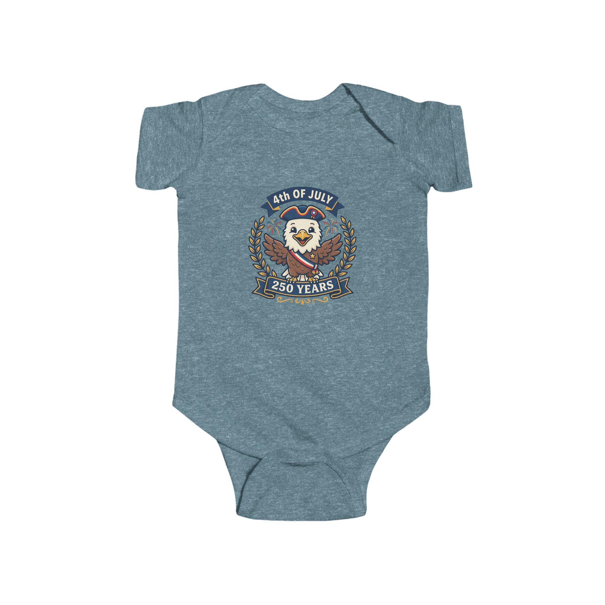 4th of July Eagle Crest Infant Bodysuit | 250 Years Patriotic Emblem