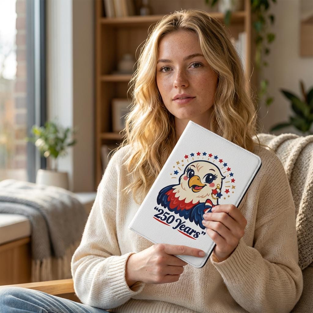 Patriotic Cute Eagle 250 Years Kindle Case | Americana Kindle Cover